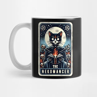 The Nekomancer Funny Necromancer Cat Fantasy Tarot Card Pun Mug